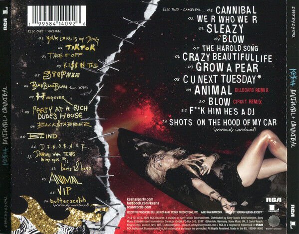 KE$HA – ANIMAL + CANNIBAL / 15TH ANNIVERSARY EDITION (2026) - 2CD JEWEL CASE AMBALAJINDA SIFIR