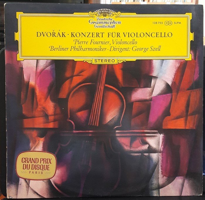 DVOŘÁK: CELLO CONCERTO, PIERRE FOURNIER, BERLINER PHILHARMONIKER, GEORGE SZELL - 2.EL PLAK DEUTSCHE GRAMMOPHON