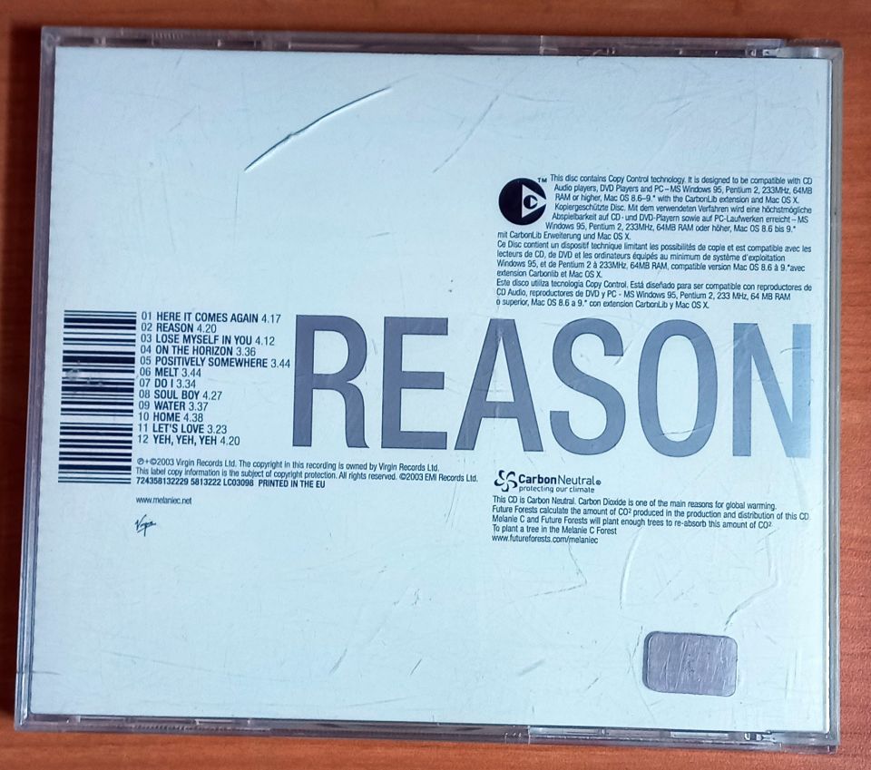 MELANIE C – REASON (2003) - CD 2.EL