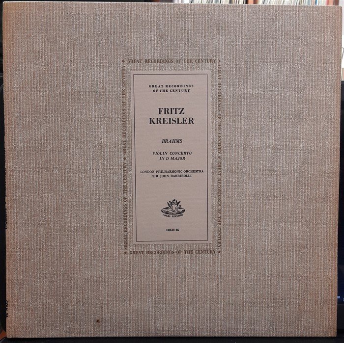 BRAHMS: VIOLIN CONCERTO, FRITZ KREISLER, LONDON PHILHARMONIC ORCHESTRA, JOHN BARBIROLLI - 2.EL PLAK