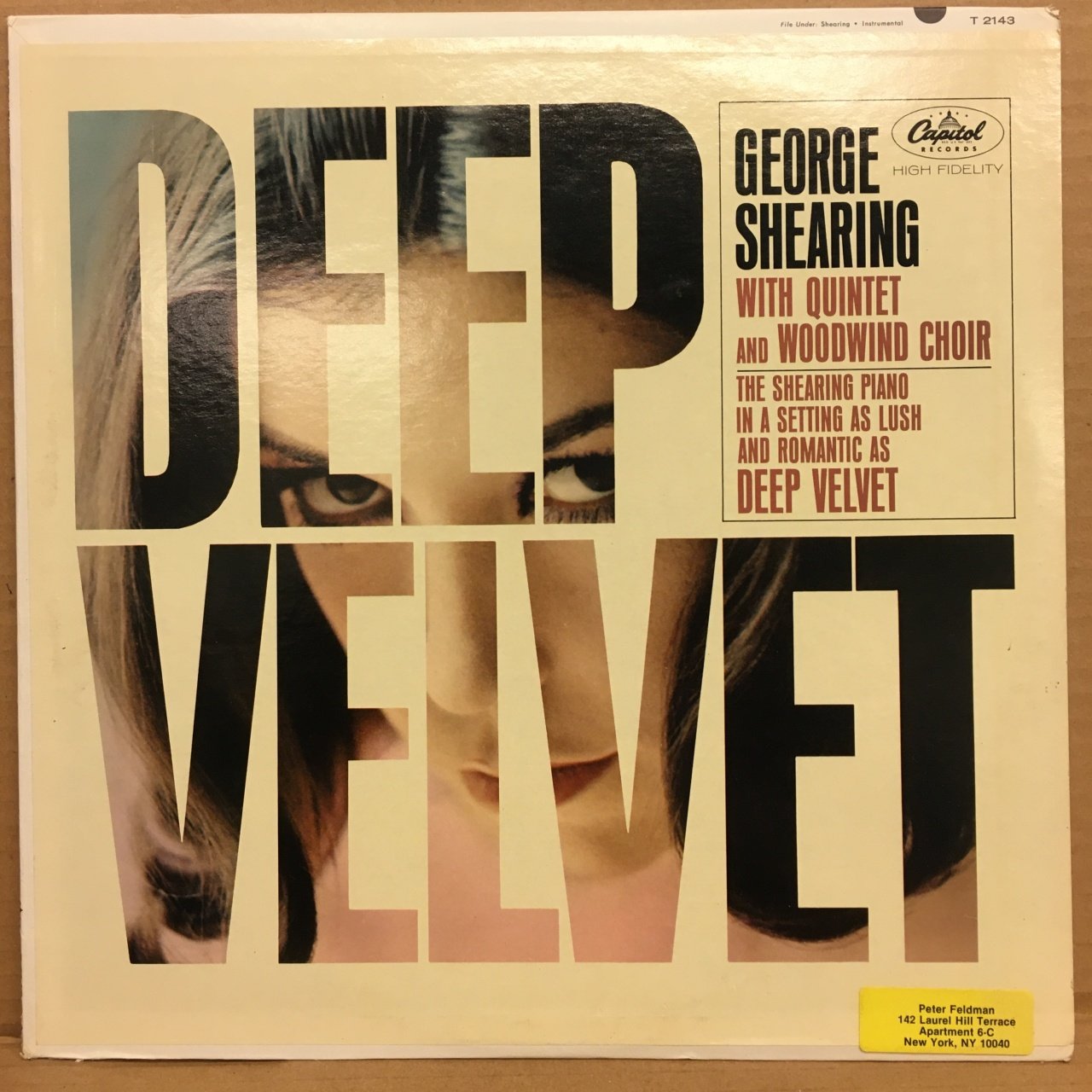 GEORGE SHEARING WITH QUINTET & WOODWIND CHOIR - DEEP VELVET 1964 2.EL PLAK