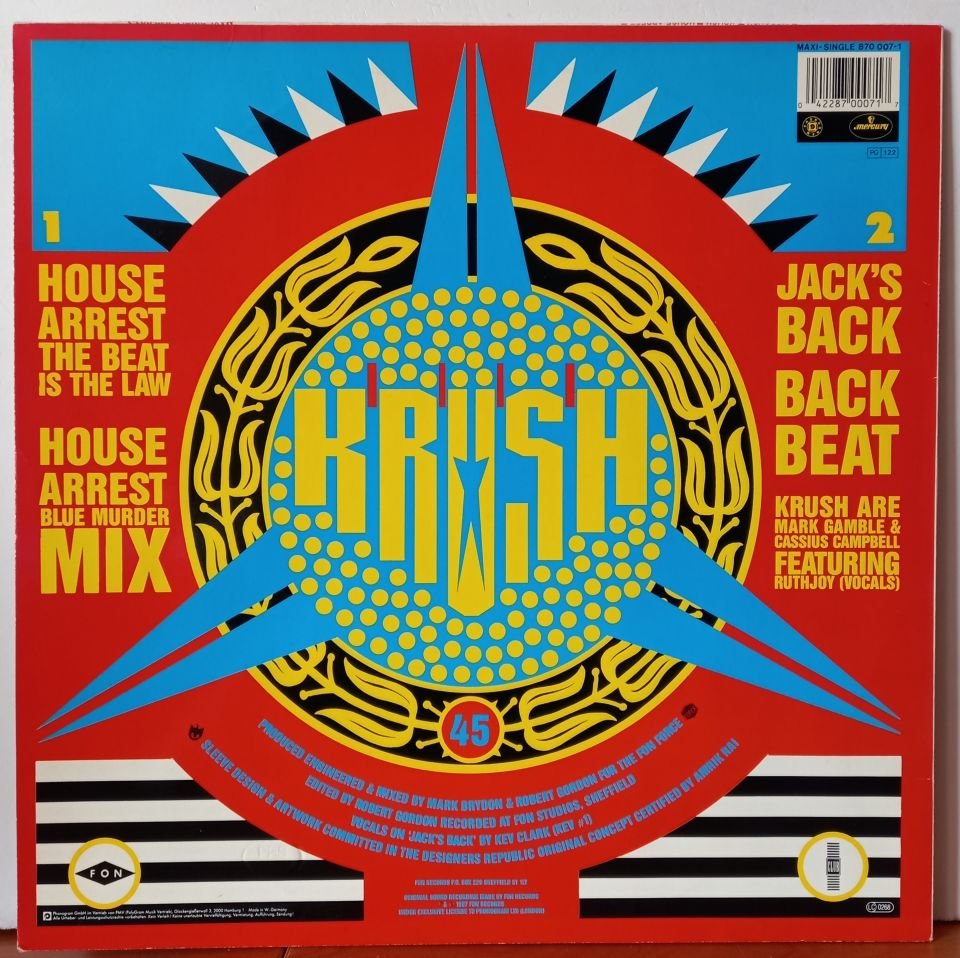 KRUSH – HOUSE ARREST [THE BEAT IS THE LAW] (1987) - 12' MAXISINGLE 2.EL PLAK
