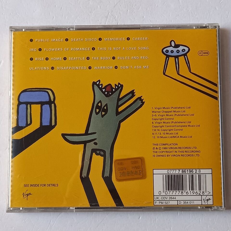 P.I.L / PUBLIC IMAGE LTD – THE GREATEST HITS, SO FAR (1990) - CD 2.EL