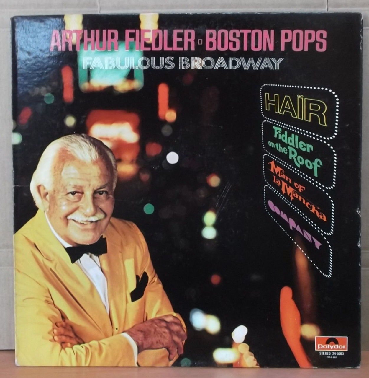 ARTHUR FIEDLER BOSTON POPS BROADWAY LP 2.EL