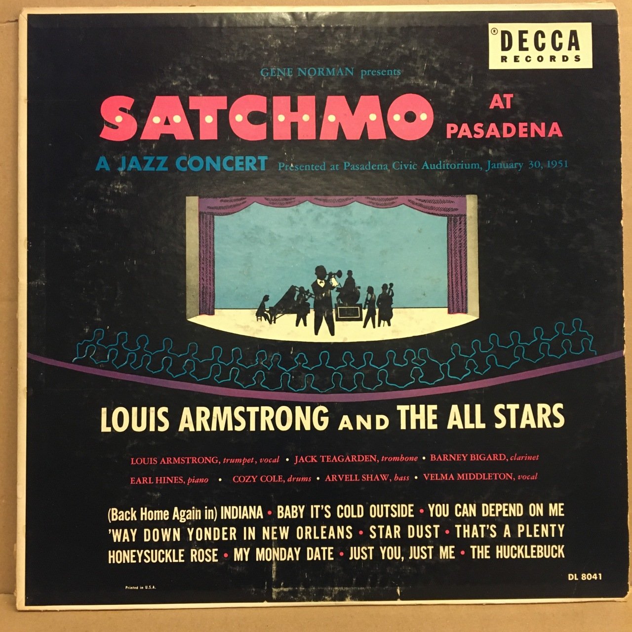 LOUIS ARMSTRONG AND THE ALL STARS - SATCHMO AT PASADENA (1951) MONO 2.EL PLAK