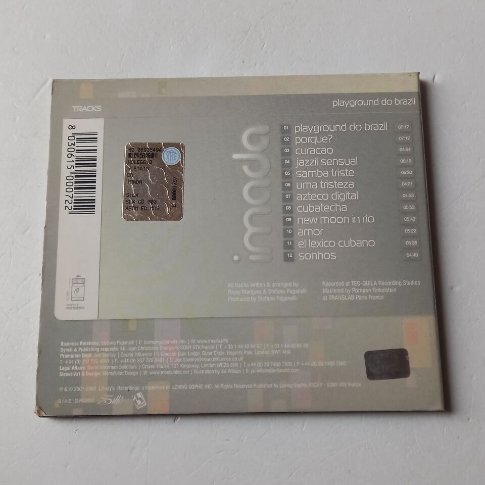IMADA – PLAYGROUND DO BRAZIL (2002) - CD DIGIPAK 2.EL