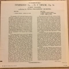 TCHAIKOVSKY - FOURT SYMPHONY LORIN MAAZEL 2.EL PLAK