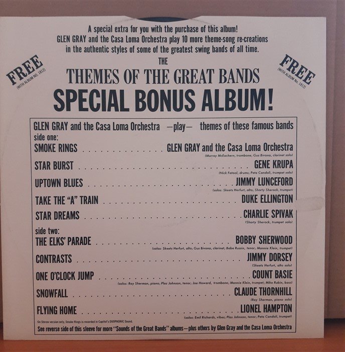 THEMES OF THE GREAT BANDS SPECIAL BONUS ALBUM! - LP 2.EL PLAK
