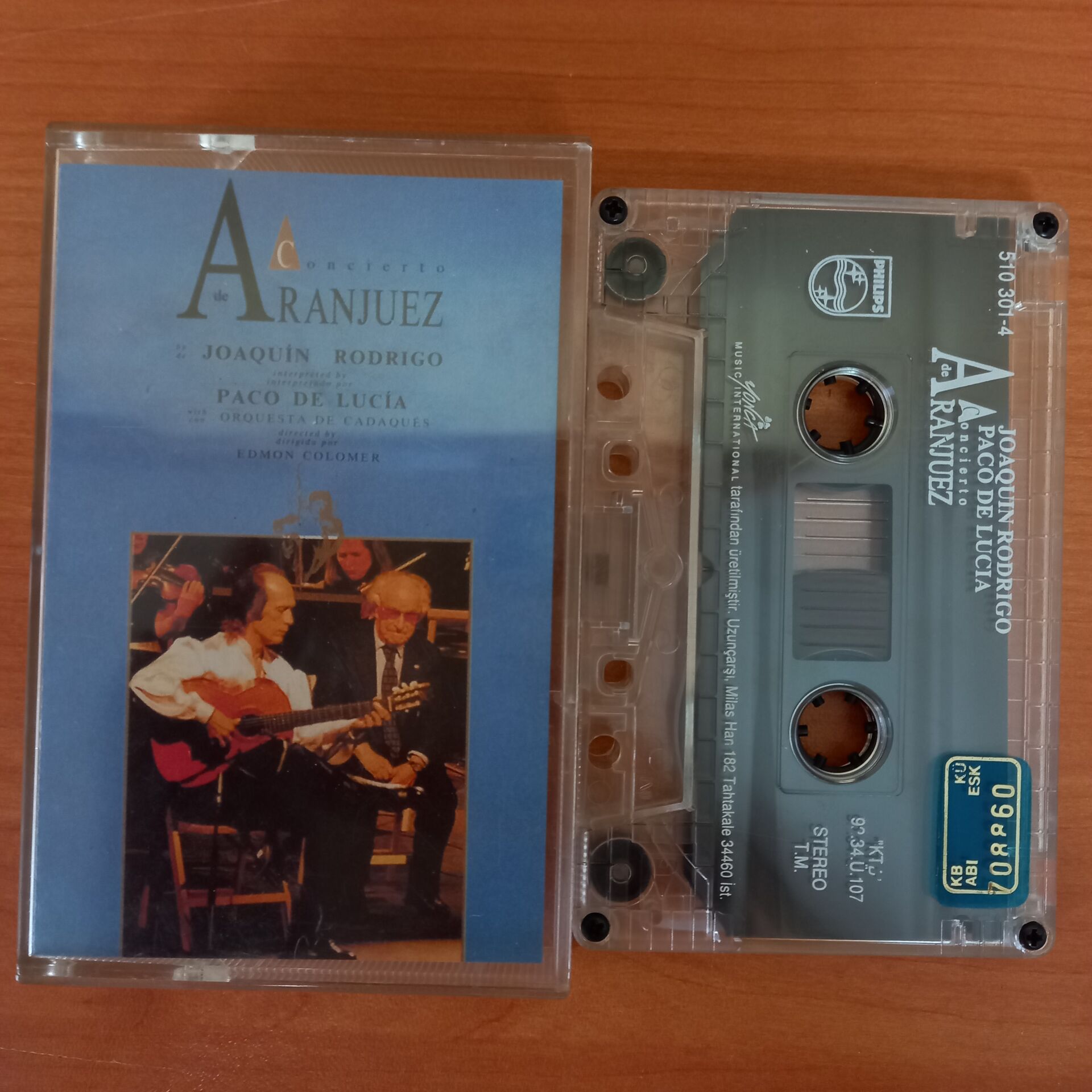 JOAQUIN RODRIGO, PACO DE LUCIA, ORQUESTA DE CADAQUES, EDMON COLOMER – CONCIERTO DE ARANJUEZ DE JOAQUIN RODRIGO (1992) - KASET 2.EL