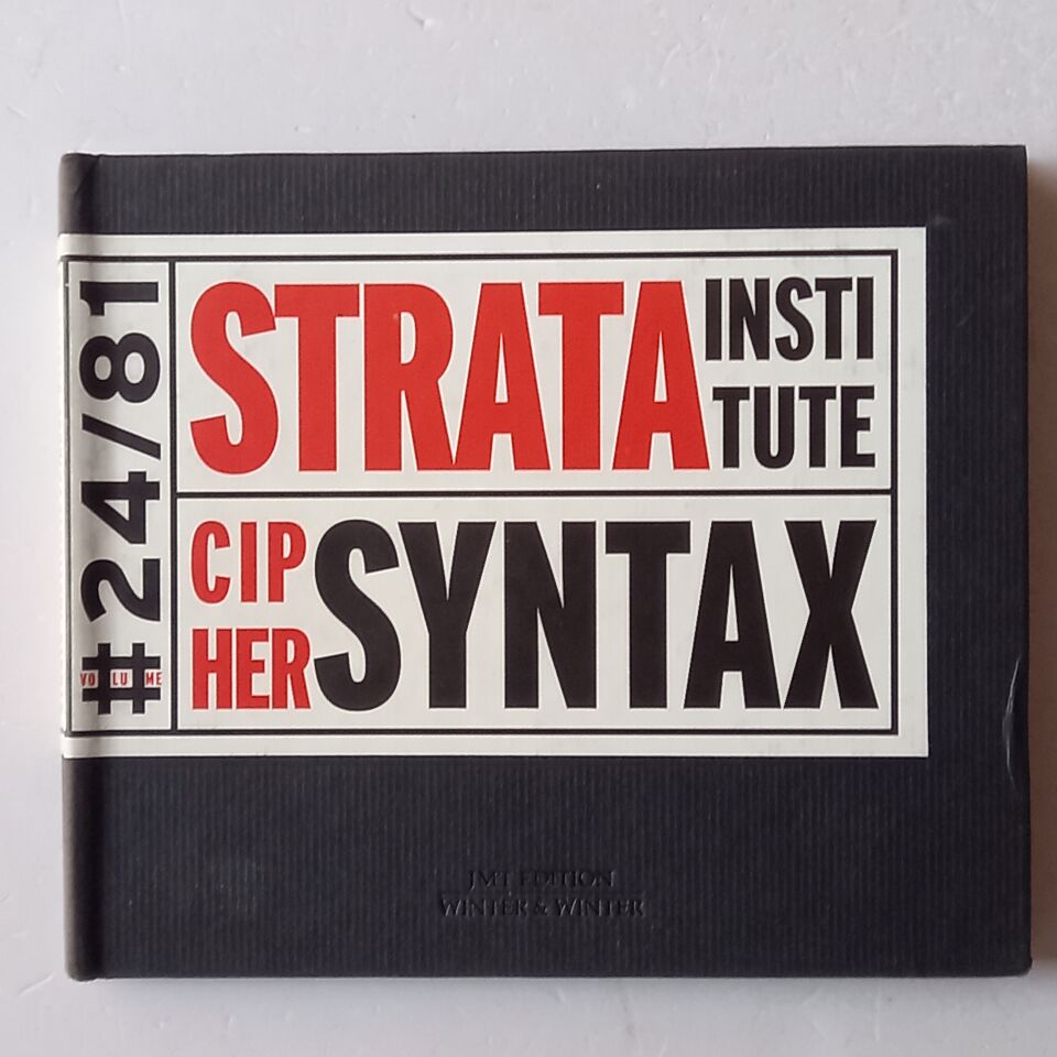 STRATA INSTITUTE – CIPHER SYNTAX (1989) - CD 2002 REISSUE 2.EL