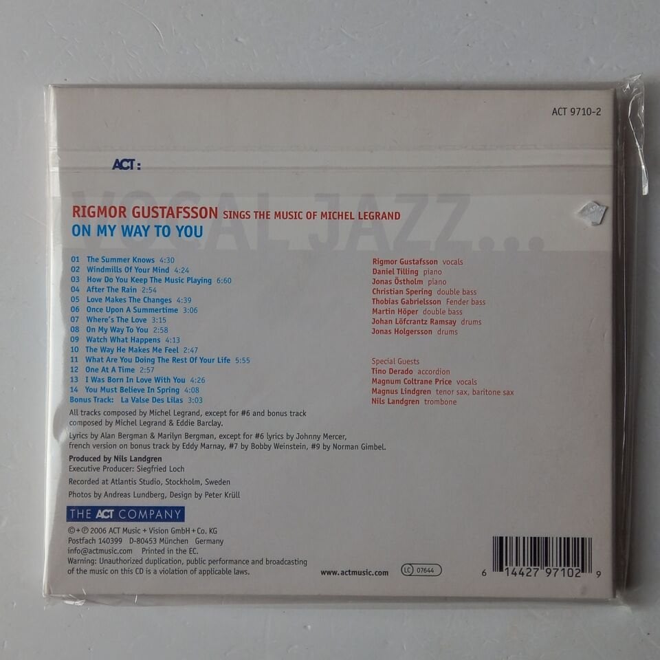 RIGMOR GUSTAFSSON – ON MY WAY TO YOU (2006) - CD 2.EL