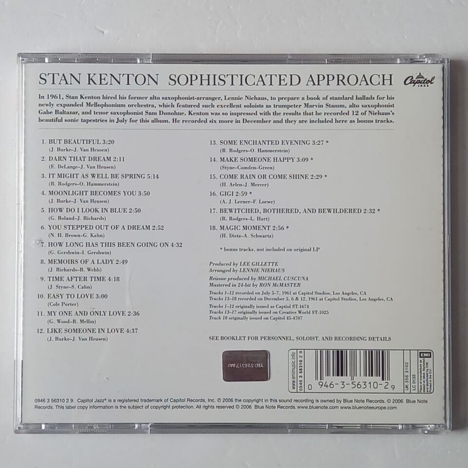 STAN KENTON – SOPHISTICATED APPROACH (1962) - CD REMASTERED 2006 2.EL