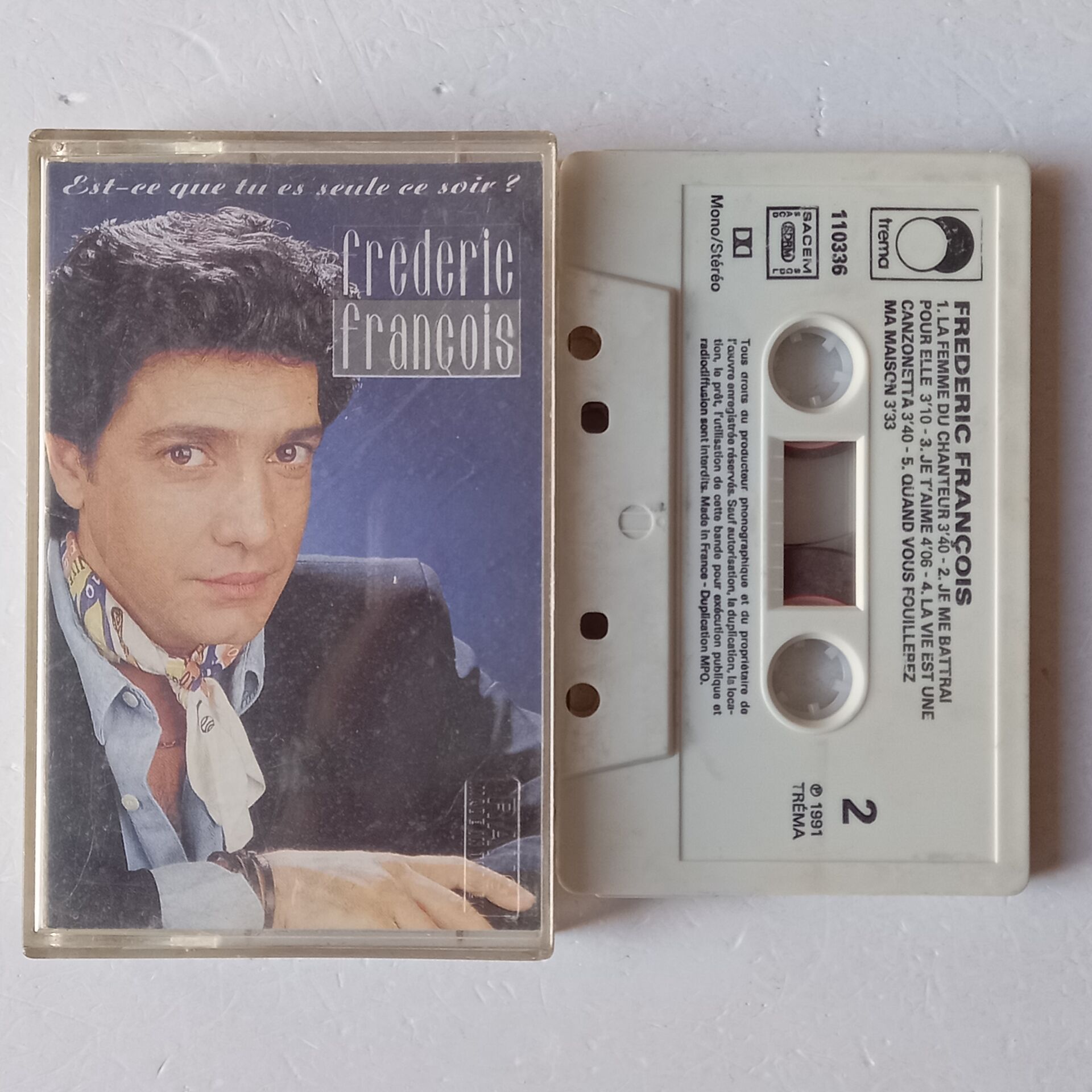 FREDERIC FRANÇOIS - EST CE QUE TU ES SEULE CE SOIR (1991) - KASET 2.EL