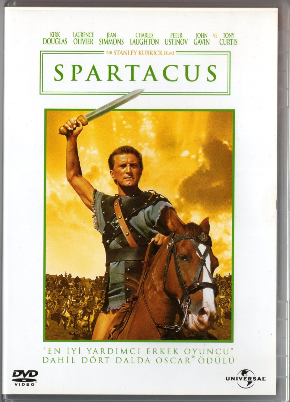 SPARTACUS - KIRK DOUGLAS - LAURENCE OLIVIER - PETER USTINOV - TONY CURTIS - STANLEY KUBRICK - DVD 2.EL