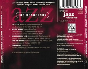 JOE HENDERSON – ORIGINAL JAZZ CLASSICS COLLECTION (1997) CD SIFIR