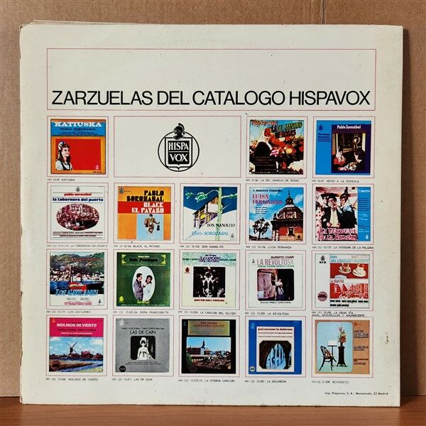 KATIUSKA / PABLO SOROZABAL / PILAR LORENGAR - ENRIQUETA SERRANO - ALFREDO KRAUS - RENATO CESARI - MANUEL GAS - ORQUESTA DE CONCIERTOS DE MADRID DIRECTOR P. SOROZABAL (1962) - LP 2.EL PLAK