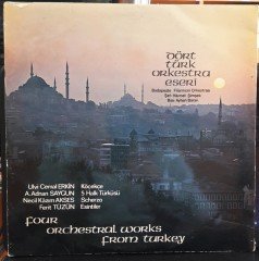 DÖRT TÜRK ORKESTRA ESERİ - ERKİN, SAYGUN, AKSES, TÜZÜN, BUDAPEST PHILHARMONIC ORCHESTRA, AYHAN BARAN, HİKMET ŞİMŞEK - 2.EL PLAK