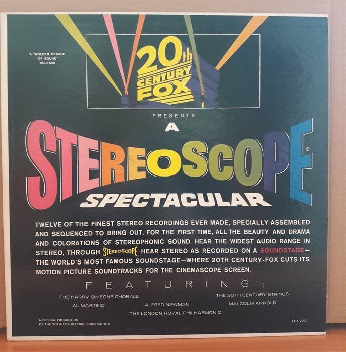 20th CENTURY FOX STEREOSCOPE SPECTACULAR - LP 2.EL PLAK