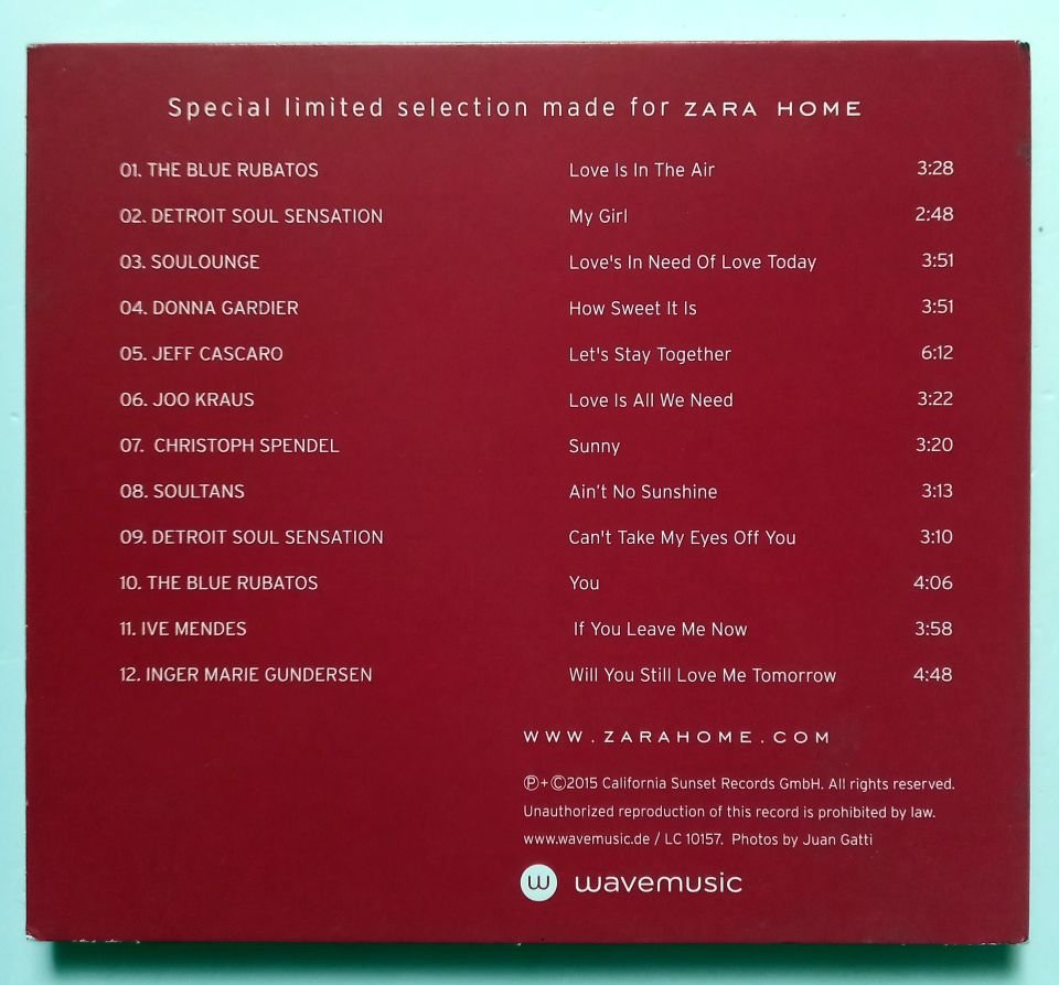 ZARA HOME / IN LOVE (2015) - PROMO CD 2.EL