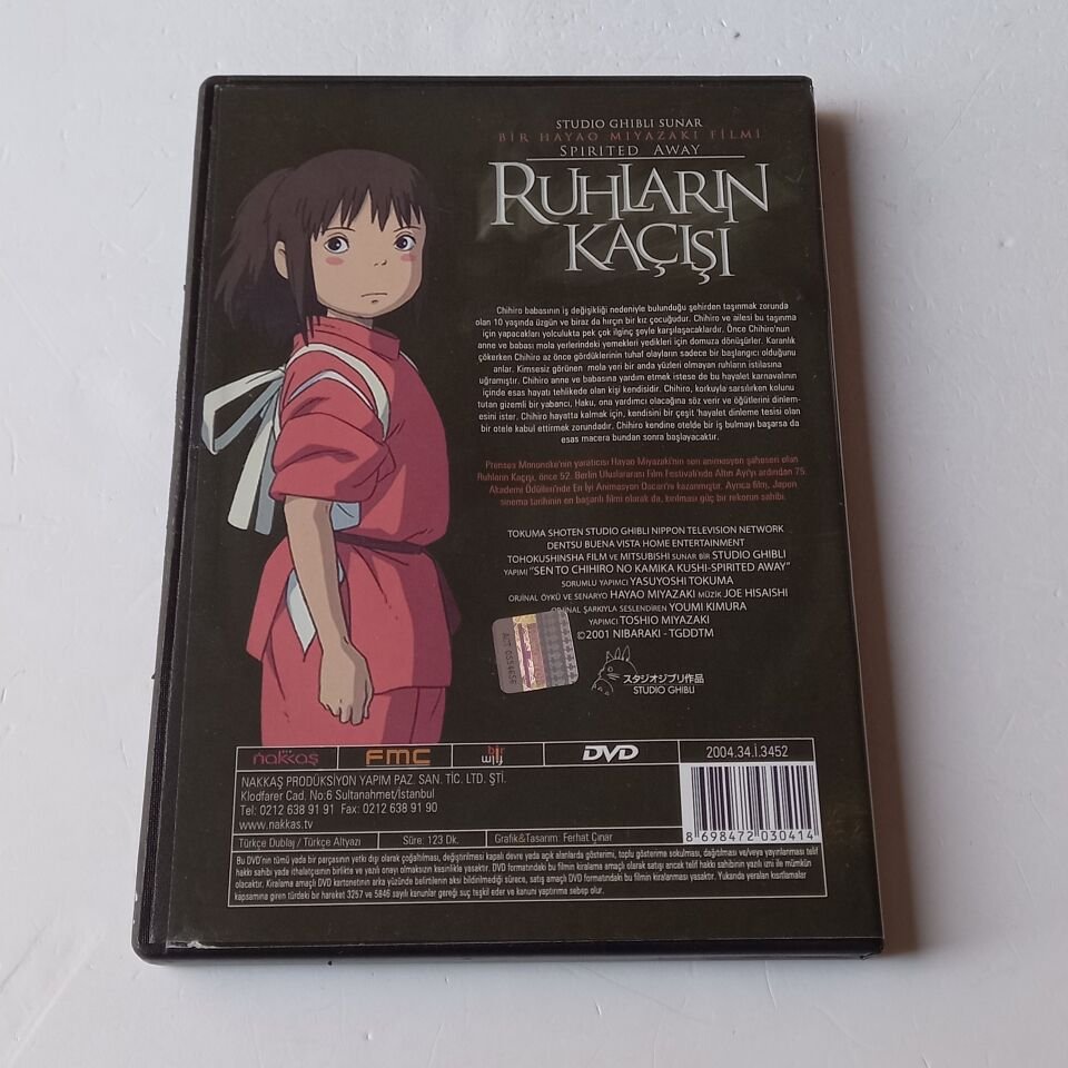 SPIRITED AWAY - RUHLARIN KAÇIŞI - HAYAO MIYAZAKI - DVD 2.EL