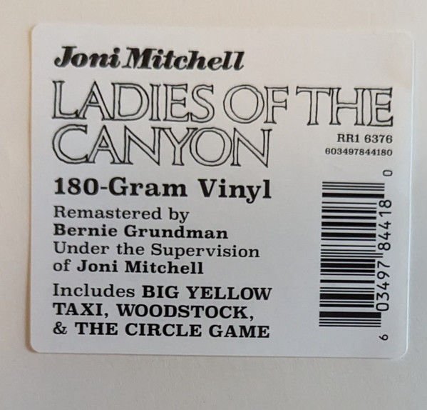 JONI MITCHELL - LADIES OF THE CANYON (1970) - 2023 180GR REMASTERED LP SIFIR PLAK