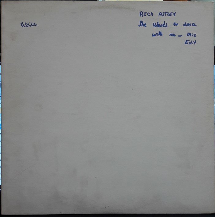 RICK ASTLEY - SHE WANTS TO DANCE WITH ME (BORDERING ON A COLLIE MIX) (1988) - 12'' MAXI SINGLE PLAK 2.EL DÜZ KAPAK