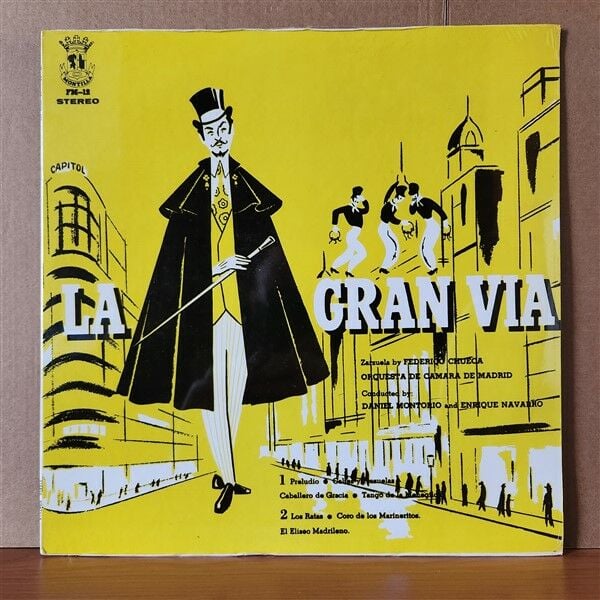 LA GRAN VIA / FEDERICO CHUECA, JOAQUIN VALVERDE DURÁN, FELIPE PÉREZ Y GONZÁLEZ - LP DÖNEM BASKISI SIFIR PLAK