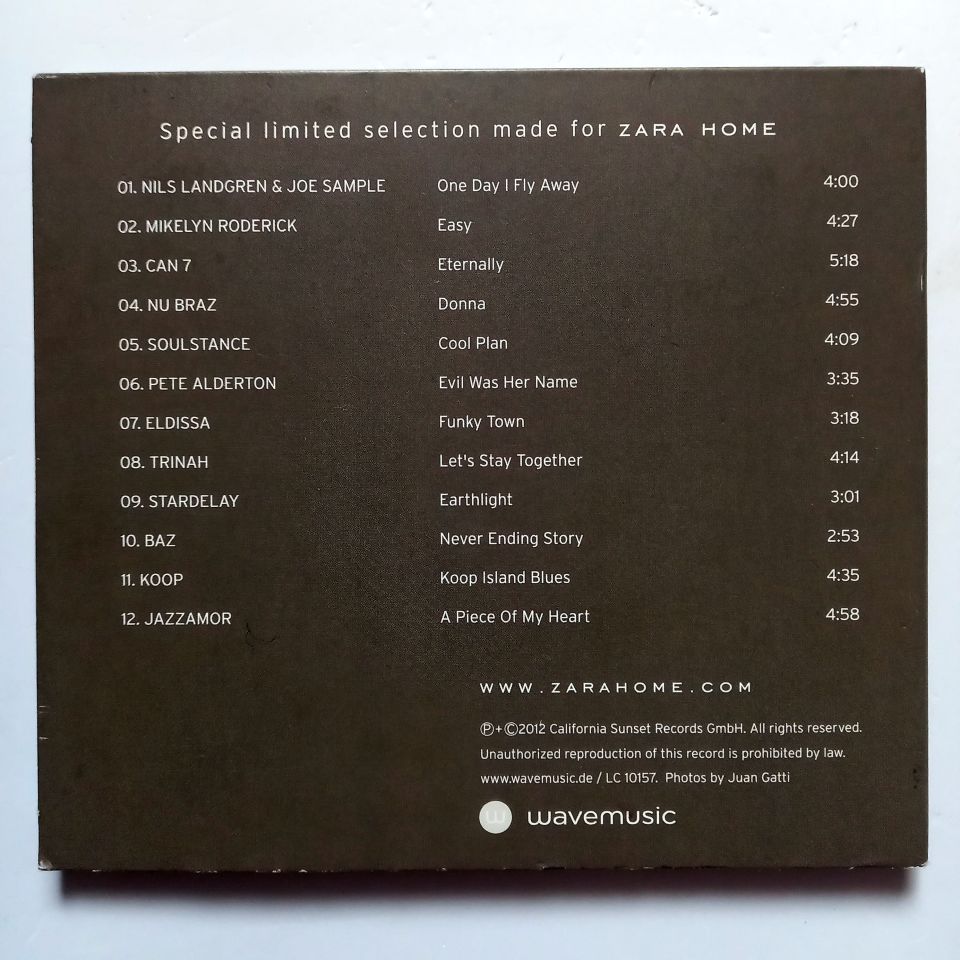 ZARA HOME / CHILL OUT (2012) - PROMO CD 2.EL
