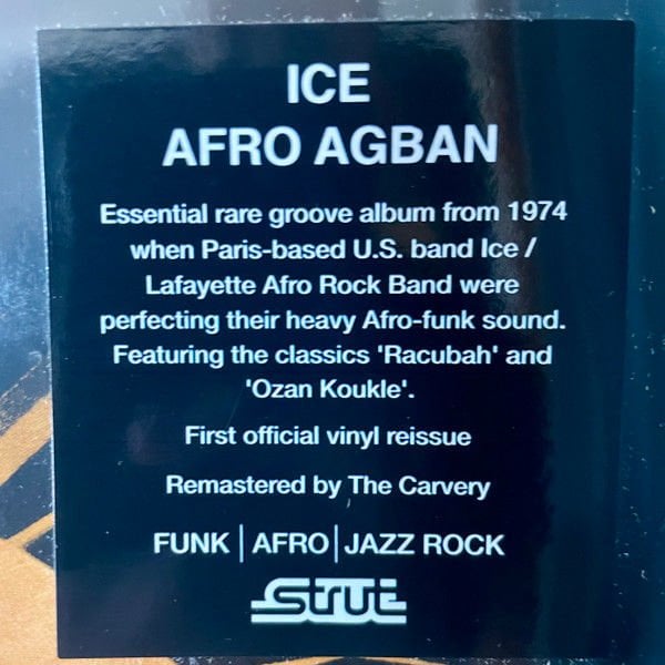 ICE (LAFAYETTE AFRO ROCK BAND) - AFRO AGBAN / THE AFRO INSTRUMENTAL LP (1974) - LP 2025 EDITION AFRO BEAT , JAZZ FUNK SIFIR PLAK