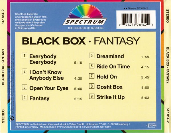 BLACK BOX – FANTASY (1992) - CD 2.EL