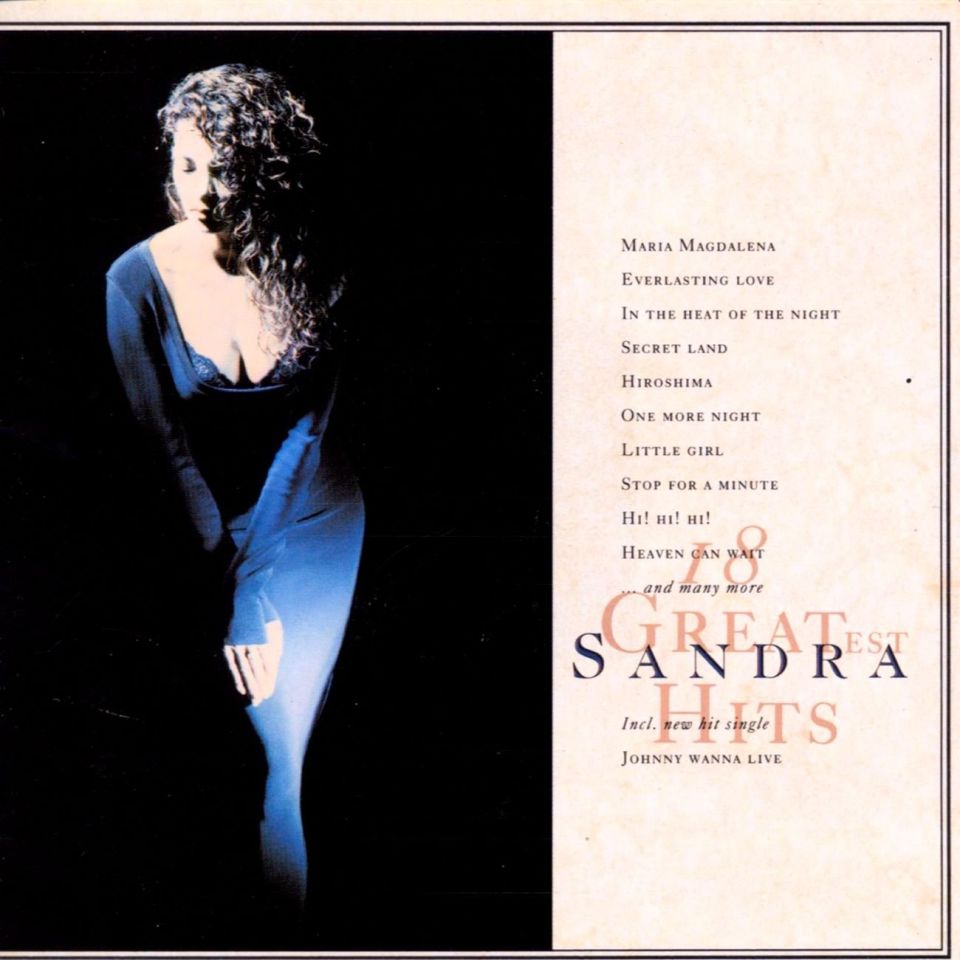 SANDRA - 18 GREATEST HITS (1992) - CD REISSUE SYNTH POP EURO DISCO 80S / JEWEL CASE AMBALAJINDA SIFIR