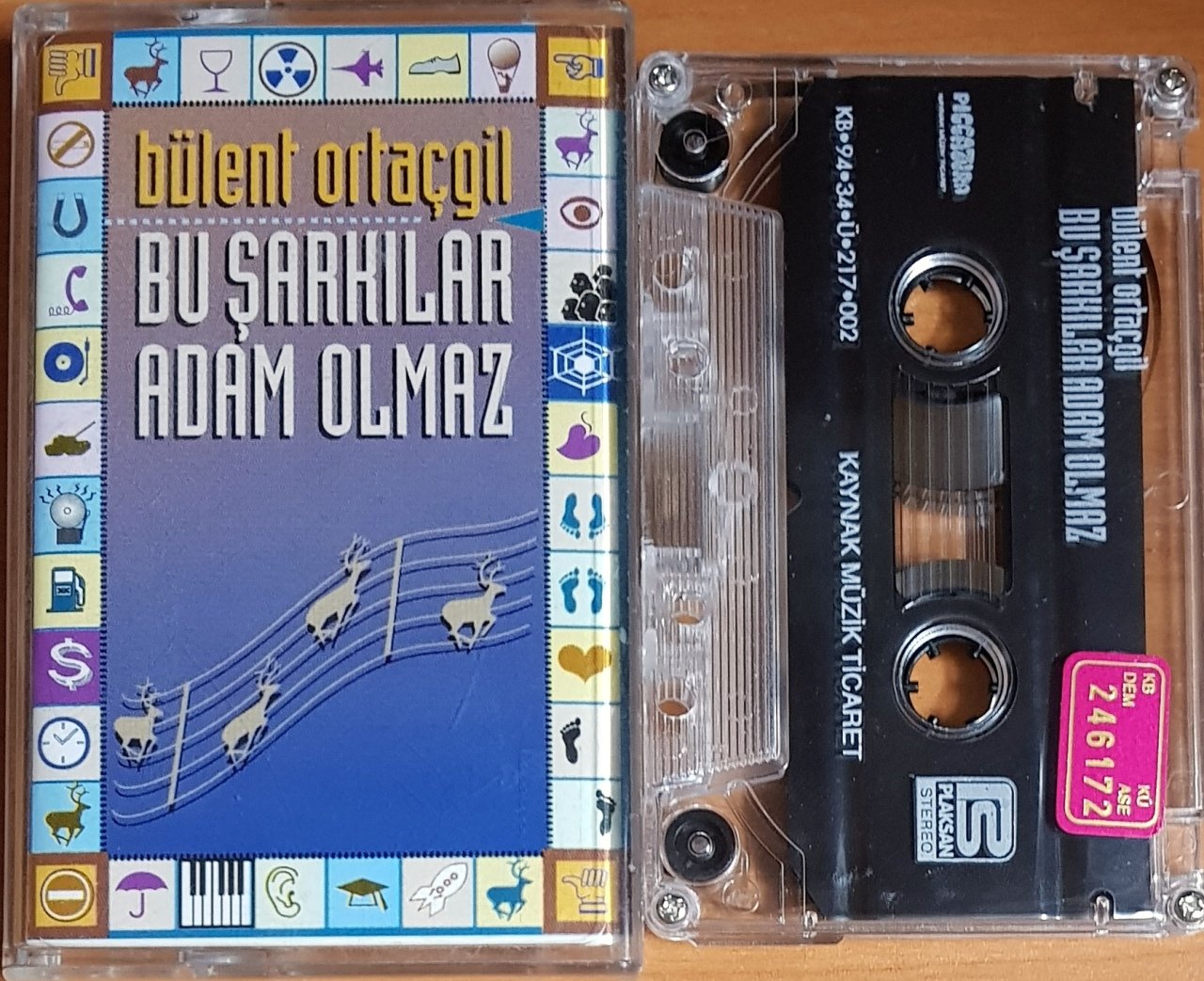 BÜLENT ORTAÇGİL - BU ŞARKILAR ADAM OLMAZ (1994) KAYNAK MÜZİK KASET 2.EL