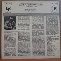 JOHN STEINBECK - THE SNAKE, JOHNNY BEAR (1953) - LP 2.EL PLAK