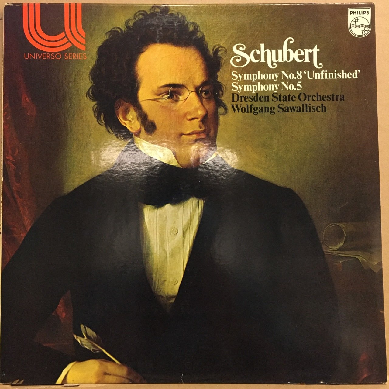 SCHUBERT  SYMPHONY NO.8 WOLFGANG SAWALLICH 1989 REISSUE 2.EL PLAK