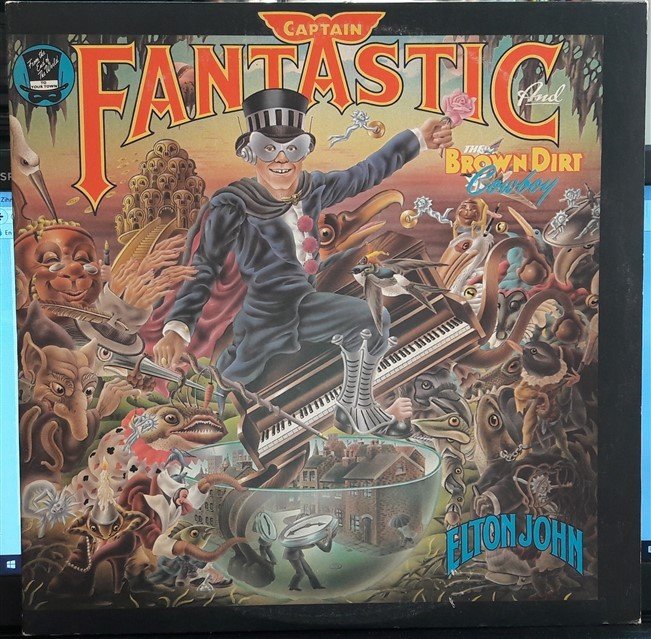 ELTON JOHN - CAPTAIN FANTASTIC (1975) - 2.EL PLAK + BÜYÜK BOY POSTER