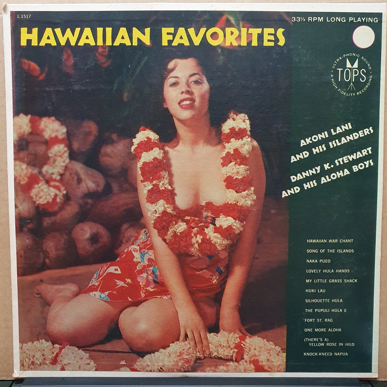 HAWAIIAN FAVORITES / AKONI LANI AND HIS ISLANDERS, DANNY K. STEWART AND HIS ALOHA BOYS (1957) - LP 2.EL PLAK