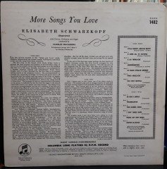 ELISABETH SCHWARZKOPF - MORE SONGS YOU LOVE - 2.EL PLAK