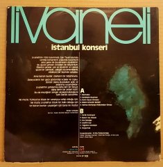 ZÜLFÜ LİVANELİ - İSTANBUL KONSERİ (1985) - LP 2.EL PLAK