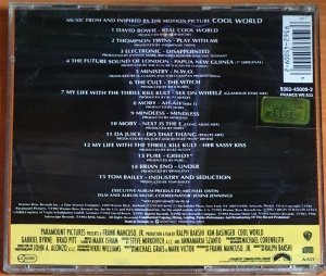 COOL WORLD SOUNDTRACK / DAVID BOWIE, MOBY, THE CULT, THE FUTURE SOUND OF LONDON, BRIAN ENO (1992) - CD 2.EL
