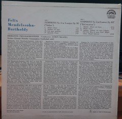 MENDELSSOHN: SYMPHONY NO.4 & 5, BERLINER PHILHARMONIKER, LORIN MAAZEL - PLAK 2.EL