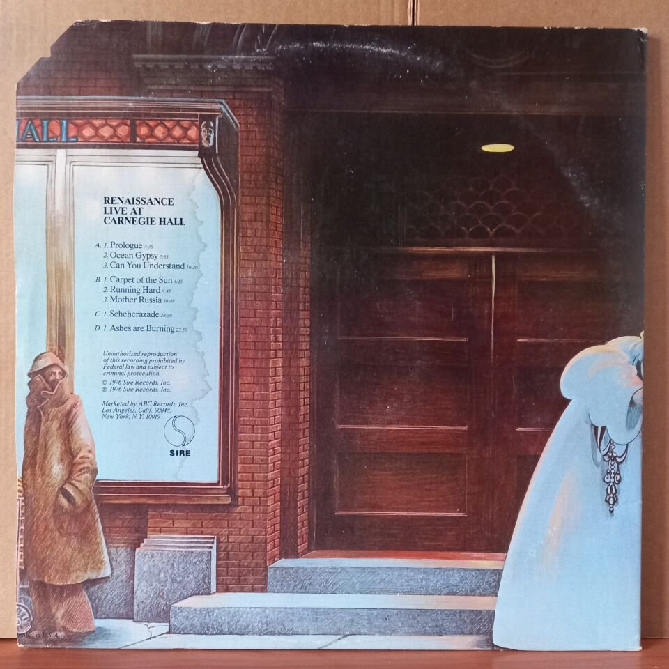 RENAISSANCE – LIVE AT CARNEGIE HALL (1976) - 2LP 2.EL PLAK