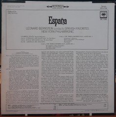 ESPAÑA LEONARD BERNSTEIN SPANISH FAVORITES NEW YORK PHILHARMONIC - PLAK 2.EL