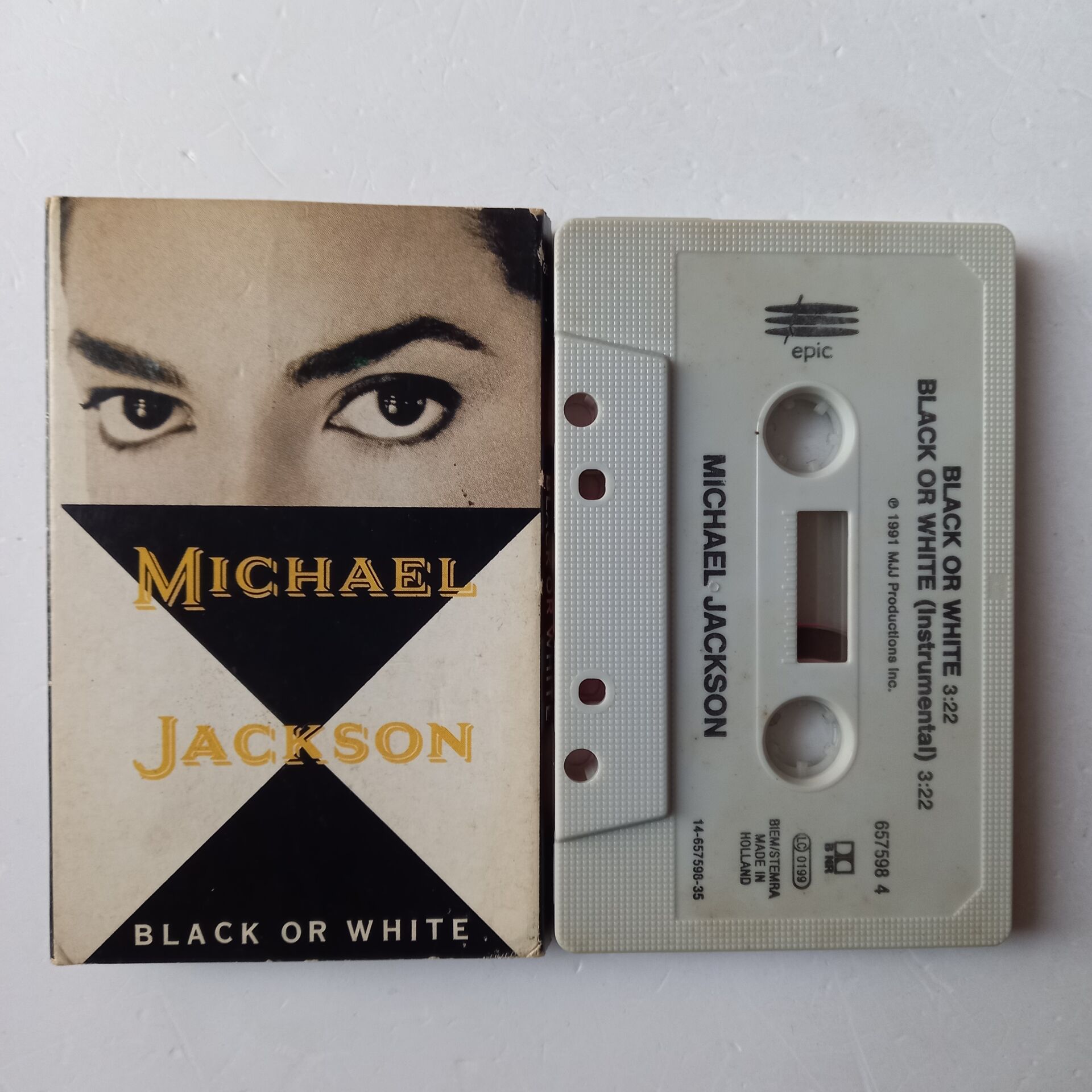 MICHAEL JACKSON – BLACK OR WHITE SINGLE (1991) - KASET MADE IN HOLLAND 2.EL