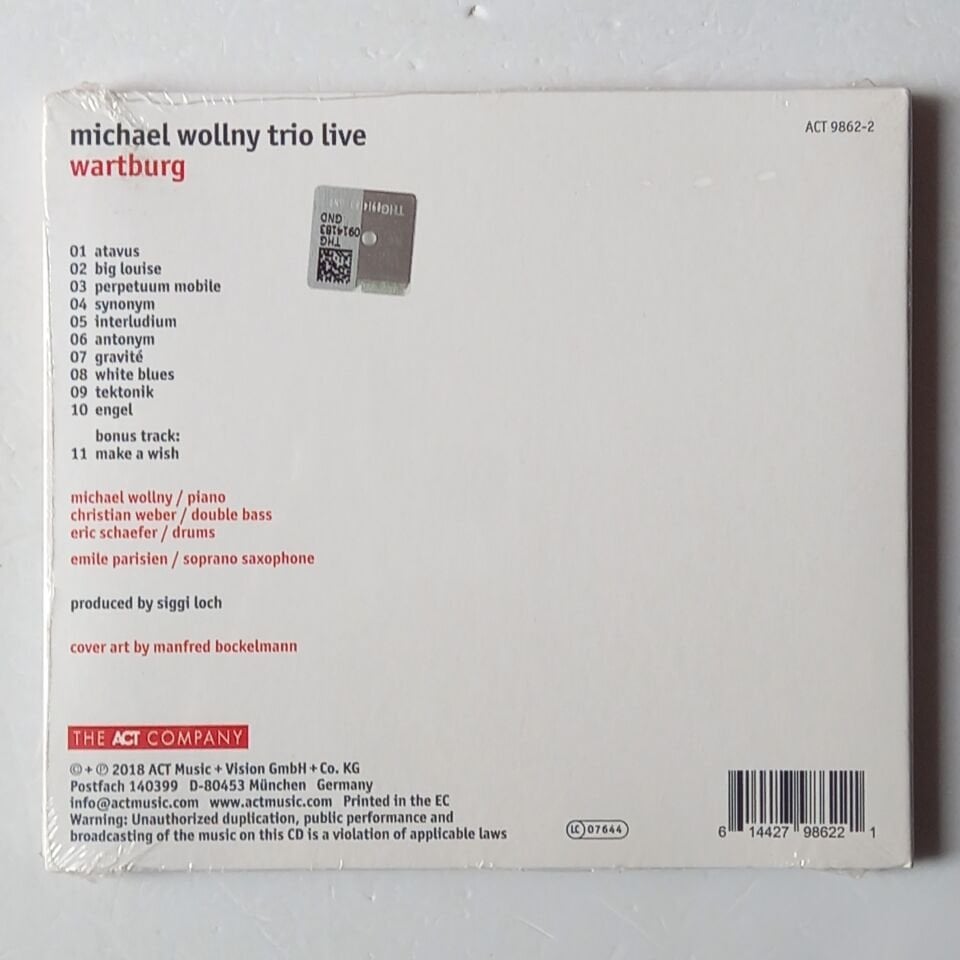 MICHAEL WOLLNY TRIO, EMILE PARISIEN – MICHAEL WOLLNY TRIO LIVE WARTBURG (2018) - CD AMBALAJINDA SIFIR