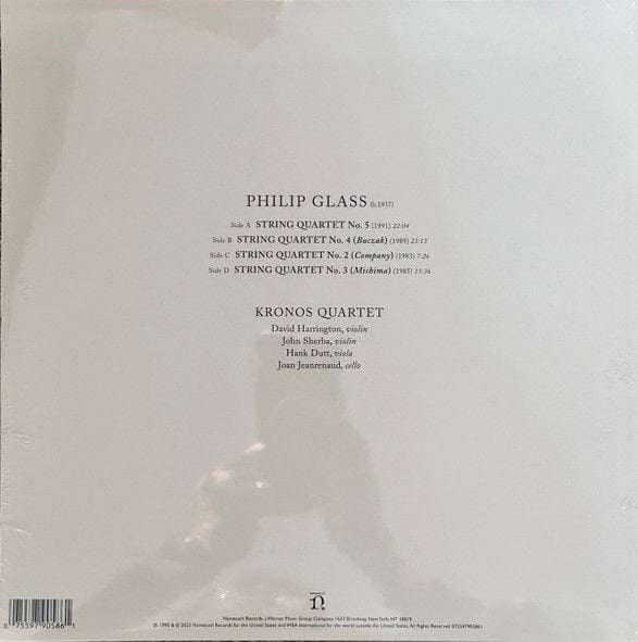 KRONOS QUARTET PERFORMS PHILIP GLASS (1995) - 2023 2LP SIFIR PLAK
