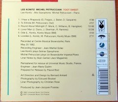 LEE KONITZ / MICHEL PETRUCCIANI - TOOT SWEET (2001) 2009 SHADOKS REISSUE CD 2.EL