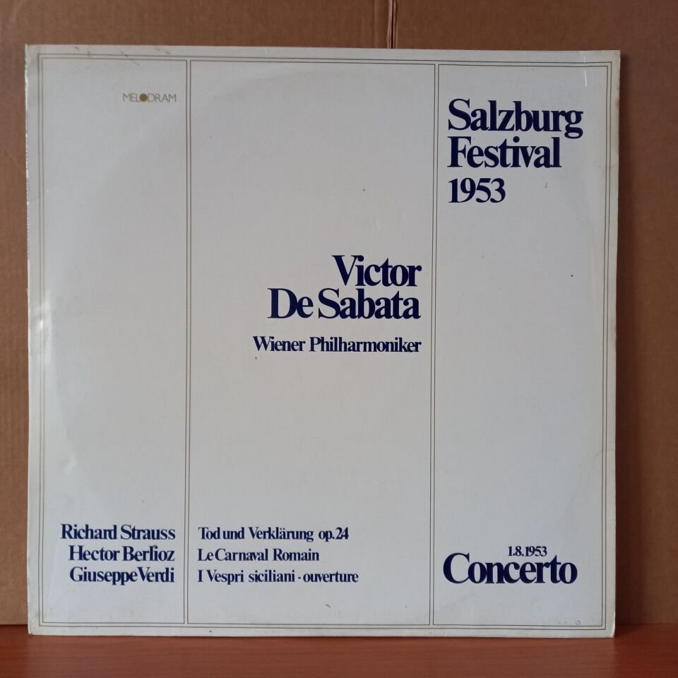 VICTOR DE SABATA, WIENER PHILHARMONIKER – 1.9.1953 CONCERTO / STRAUSS, BERLIOZ, VERDI (1981) - LP 2.EL PLAK