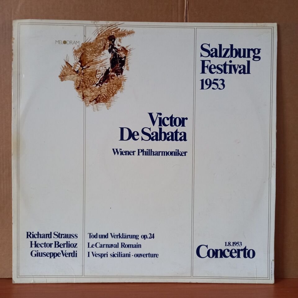 VICTOR DE SABATA, WIENER PHILHARMONIKER – 1.9.1953 CONCERTO / STRAUSS, BERLIOZ, VERDI (1981) - LP 2.EL PLAK