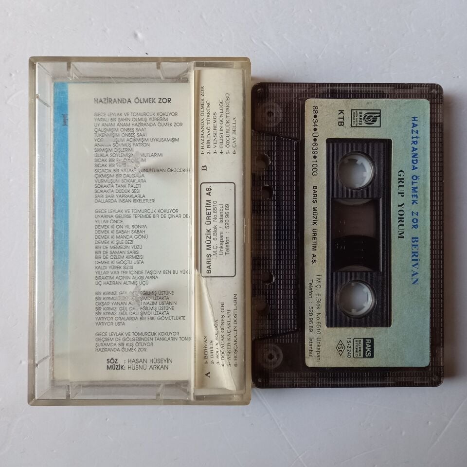 GRUP YORUM - HAZİRANDA ÖLMEK ZOR / BERİVAN (1988) - KASET 2.EL