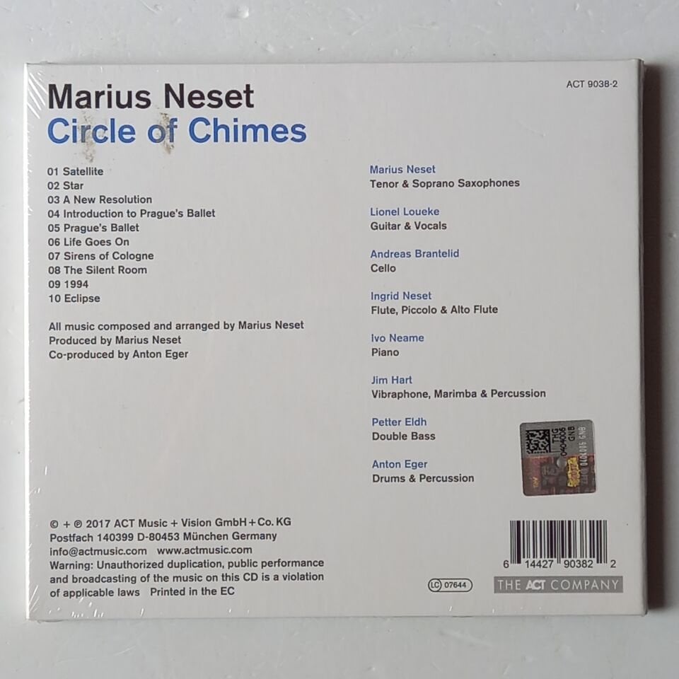 MARIUS NESET – CIRCLE OF CHIMES (2017) - CD AMBALAJINDA SIFIR